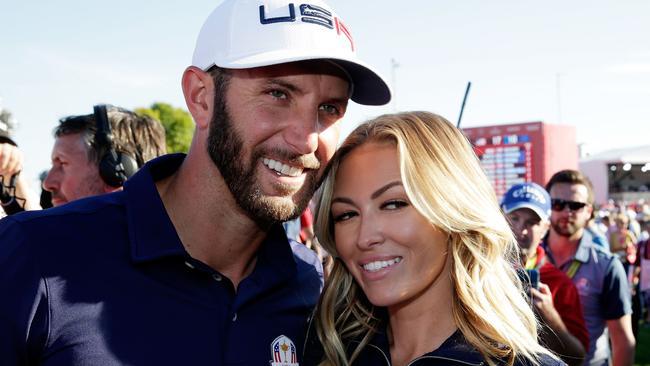 Dustin Johnson of the United States and Paulina Gretzky Picture: Getty