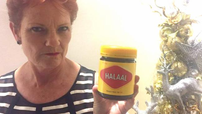 Pauline Hanson got halal Vegemite for Christmas and she doesn’t like it.