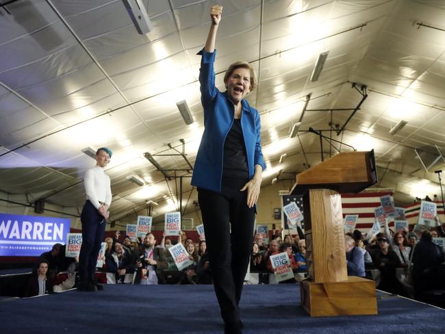 Democratic presidential candidate Sen. Elizabeth Warren. Picture: Elise Amendola