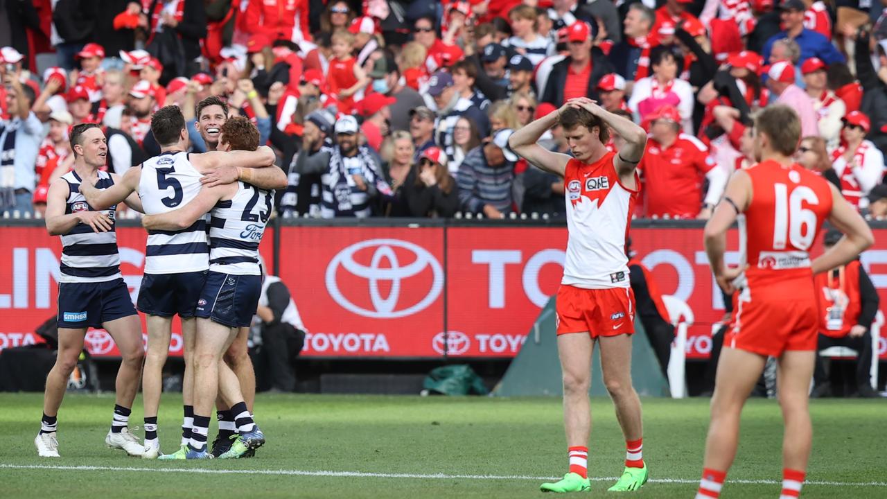 Sydney was crushed on grand final day by Geelong. Picture: David Caird