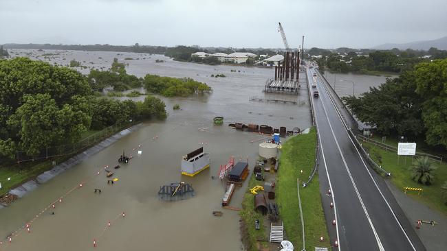 Townsville's Ross River on Monday, February 3, 2025. Photo: Queensland Fire Department Media