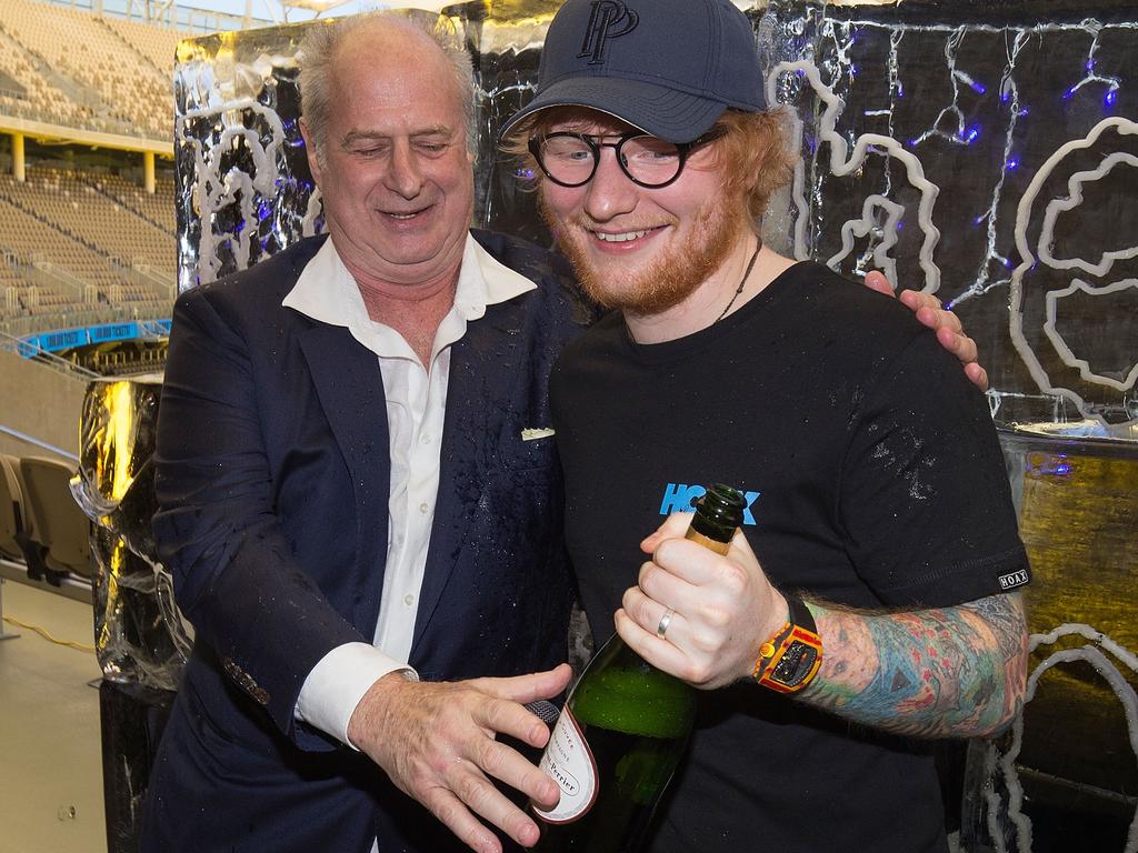 Gudinski and Sheeran became close friends over the years. Picture: Matt Jelonek/WireImage