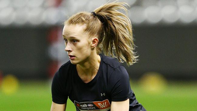 Emerson Woods at the AFLW Draft Combine. Picture: Michael Dodge/Getty Images