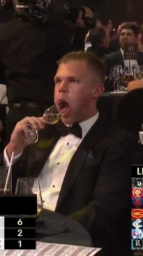 AFL star’s drunken antics at Brownlow