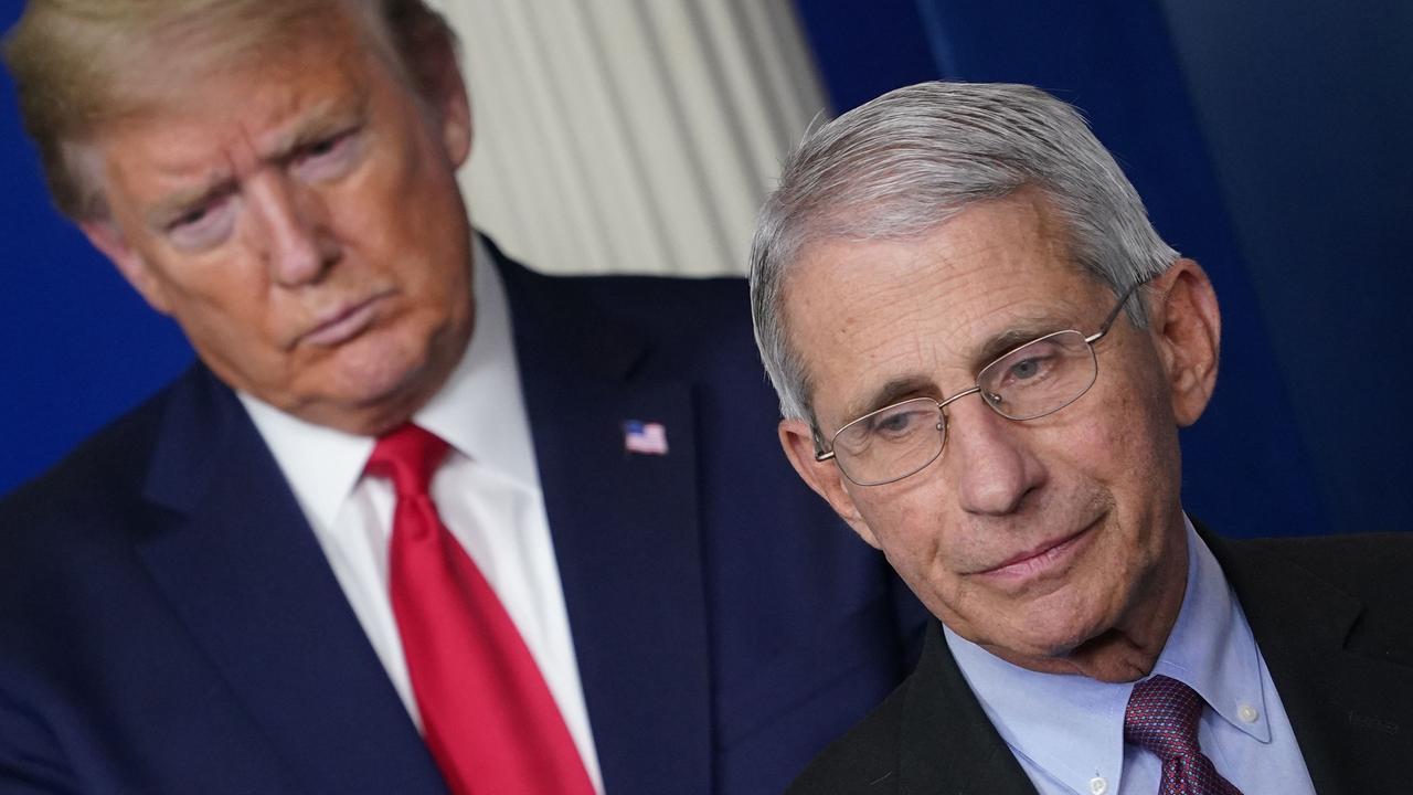 Donald Trump and Dr Fauci have a somewhat tense relationship. Picture: Mandel Ngan/AFP