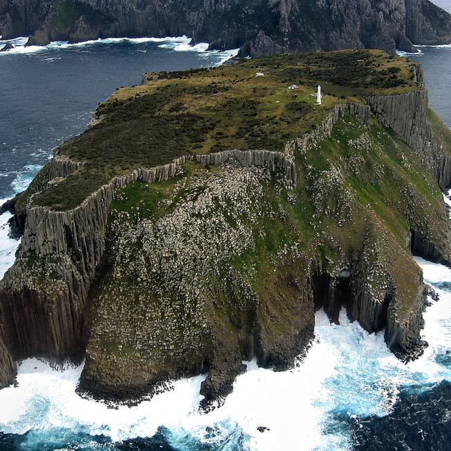 Overview of Tasman Island looking towards Cape Pillar and the Tasman Peninsula. Picture: Chris Creese