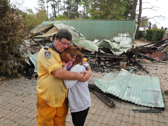 Firefighters were unable to save Rosemary Doyle’s house on Saturday. Picture Rohan Kelly