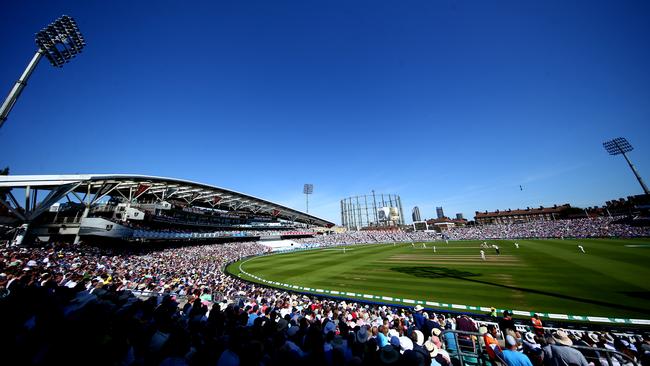 The sun shines on a packed crowd at The Oval. Picture: Getty Images