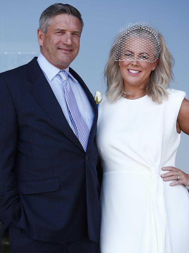 The couple together at the Epson race day at Royal Randwick racecourse. Picture: Sam Ruttyn