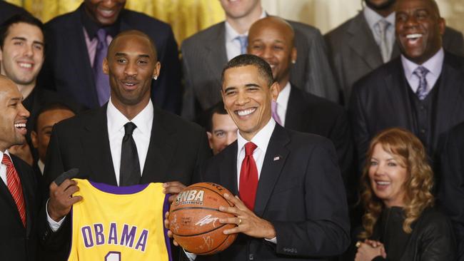 Kobe Bryant with president Barack Obama in 2010.