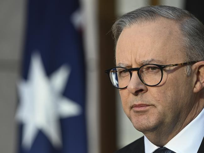 CANBERRA, AUSTRALIA, NewsWire Photos. JUNE 15, 2023: The Prime Minister Anthony Albanese and Minister for Home Affairs and Minister for Cyber Security Clare O'Neil hold a press conference at Parliament House in Canberra. Picture: NCA NewsWire / Martin Ollman