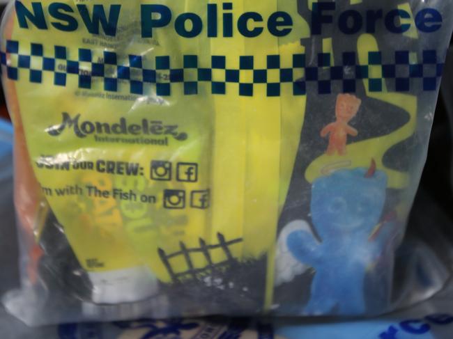 One of the seized parcels allegedly containing illegal drugs. Picture: NSW Police