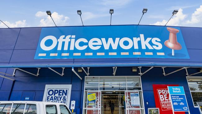 The union says business is booming for Officeworks during the pandemic. Picture: Supplied