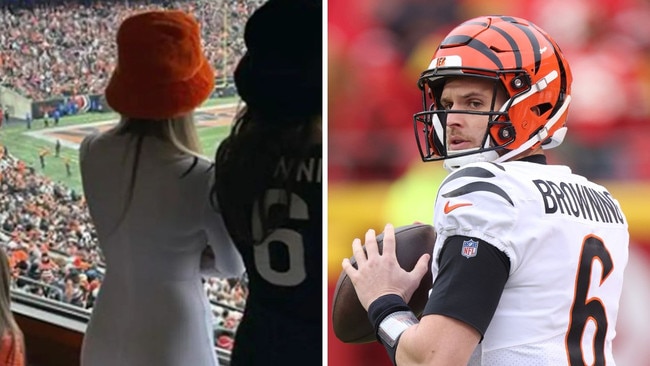 Hours after going viral for her game-day jumpsuit, Jake Browning’s girlfriend, Stephanie Niles, reflected on what’s been an “insane” year for the couple. Picture: Supplied