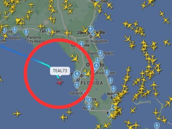 The dead air zone above Florida.