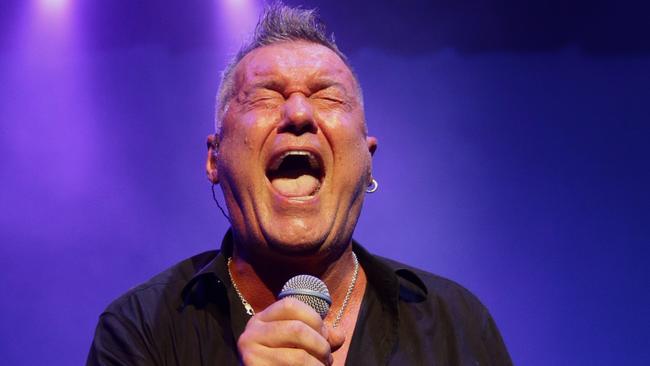 Jimmy Barnes performs during Cold Chisel's last concert at Qantas Credit Union Arena .Picture Greggg Porteous