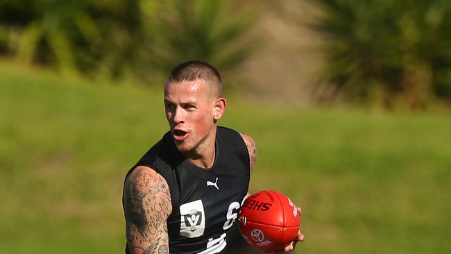 Ben Crocker has been dominating in country footy. Photo by Mike Owen/AFL Photos/via Getty Images.