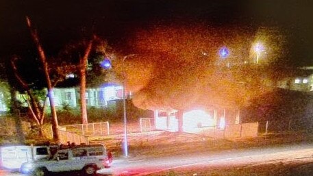 Police photos of Aurukun community unrest. A man was stabbed to death on New Year’s Eve December 2019 which has sparked reprisal attacks. Six houses connected with the family of the alleged murders have been burned down. - Supplied by Queensland Police Service