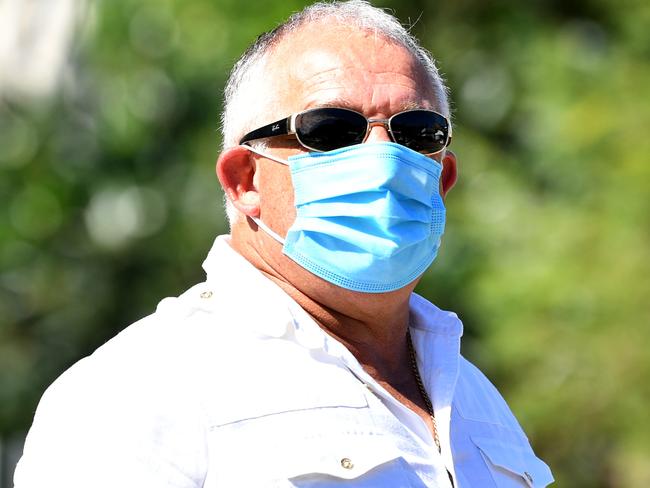 Chris Condon leaving the Townsville Courthouse. Picture: Alix Sweeney