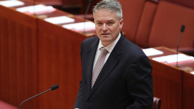 Mathias Cormann has denied being involved in the coup against Malcolm Turnbull. Picture Kym Smith