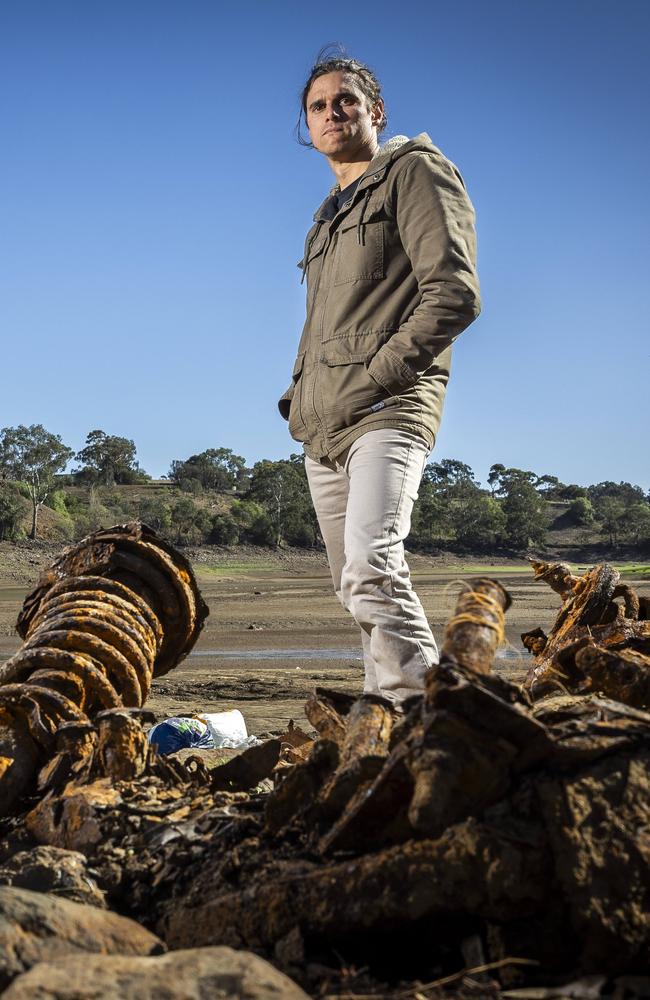 President of Eyensbury Environmental Group surveys the damage. Picture: Jake Nowakowski