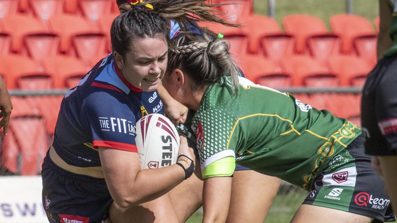 Reagan McMillan (pictured in action for Western Clydesdales Under-19s) was a key player for Highfields at the weekend. Picture: Nev Madsen.