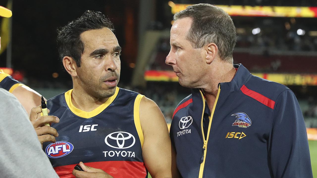 Eddie Betts with Don Pyke in 2019. Picture: SARAH REED