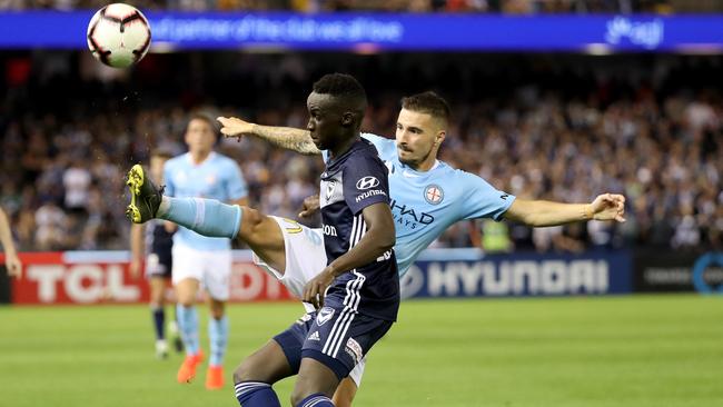 Former SA-based and current Socceroo Thomas Deng was given a chance at Melbourne Victory after impressing in the club’s NPL’s side. Picture: Mark Dadswell/AAP 