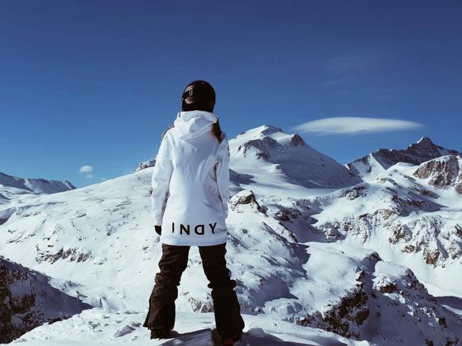 Elisha Jahnsen posted a photo of herself standing in front of some snow-covered mountains on the Mt Coot-tha Ski Field Facebook page and wrote that the view from the peak was “phenomenal.” Picture: Facebook