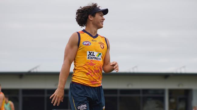 Cam Rayner at Lions pre-season camp in Tasmania. Picture: Lions Media