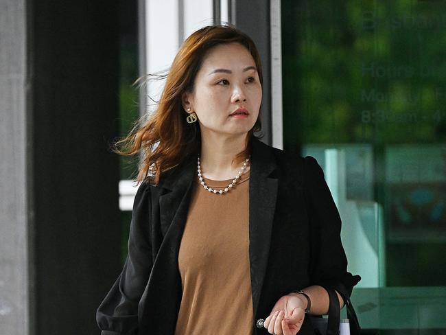 Triton Food Brokers manager Anna Dou leaves the Brisbane Magistrates Court. pic: Lyndon Mechielsen/Courier Mail