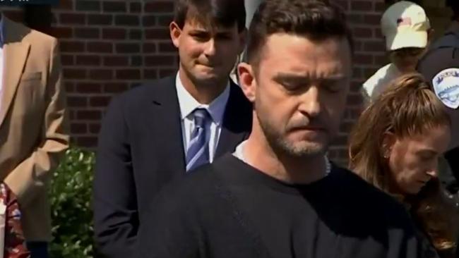 Justin Timberlake leaves court in Sag Harbor, New York.