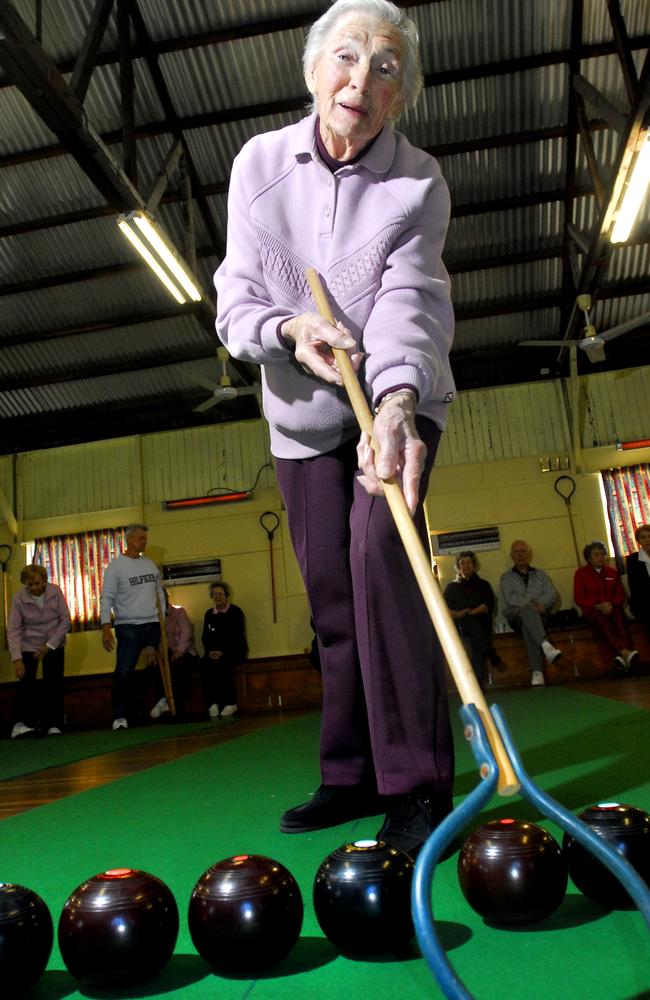 Linda Paddon, pictured aged 96, was a keen indoor bowler.