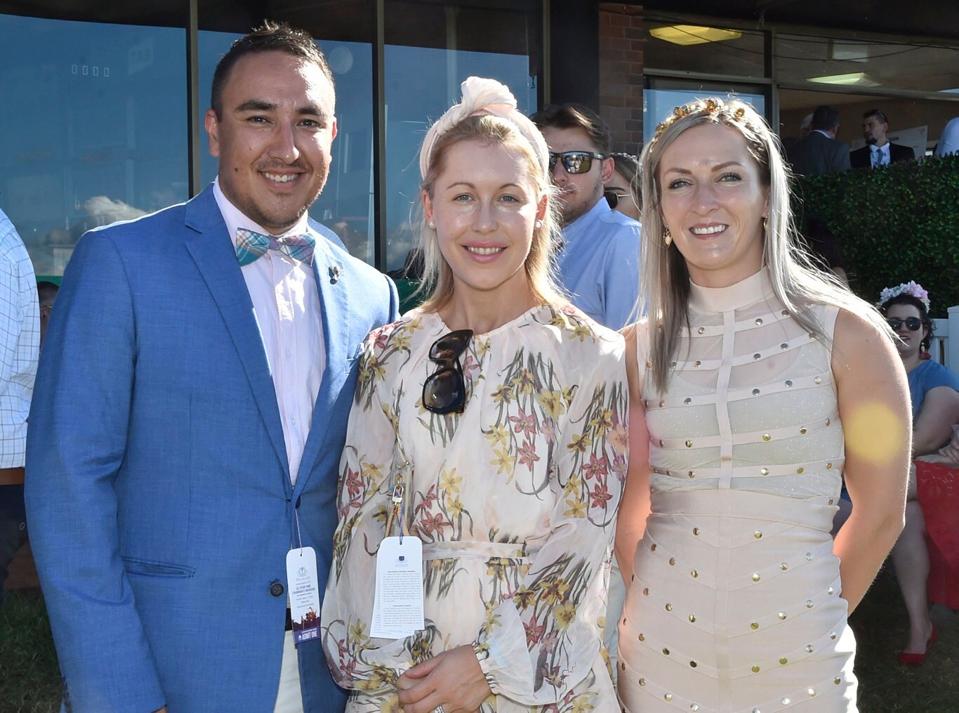 James OShea, Erin Kehoe-OShea, Skye Bogenhuber. Clifford Park 2019 Weetwood race day. April 2019. Picture: Bev Lacey