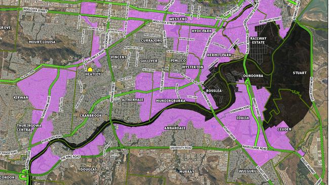 Black area is current evacuation zone for Tonwsville.