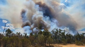 Volunteer fireys helped put out a fire on Ryalls Rd, Columboola. Picture: Richie Talbot