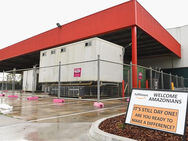 The site for Amazon's first Australian distribution centre in Dandenong, Victoria. Picture: Quinn Rooney/Getty Images