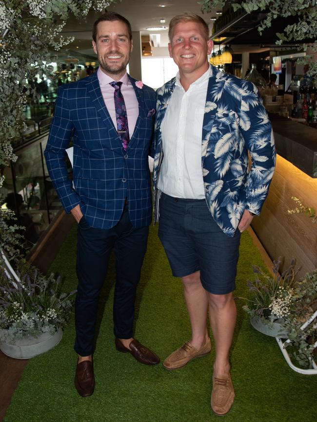 Dan Anstey and Ben Hannant at Bazaar for Melbourne Cup Day celebrations. Picture: Andrew Meadowcroft.