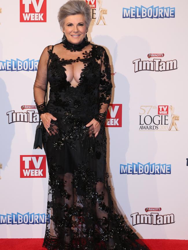 Of course, Susie Elelman had her famous Logies bosom out. Picture: Tim Carrafa