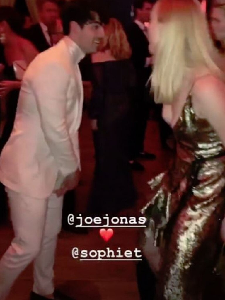 Joe Jonas and Sophie Turner hit the dance floor. Picture: Instagram