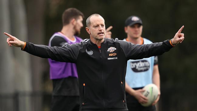 Coach Michael Maguire is determined to change the culture at Wests Tigers. Picture: Phil Hillyard