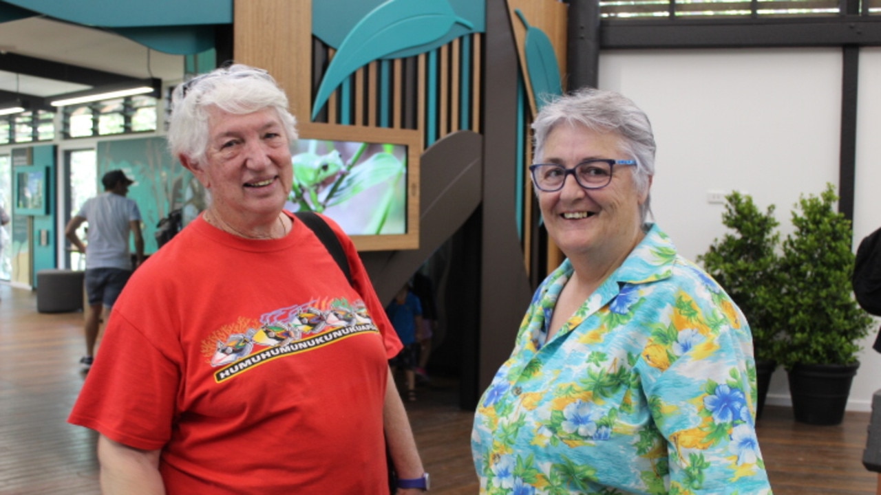 Trish Robins and Helen Daintree of Karragarra Island at the opening of the revitalised IndigiScapes centre. PICTURE: Kara Sonter