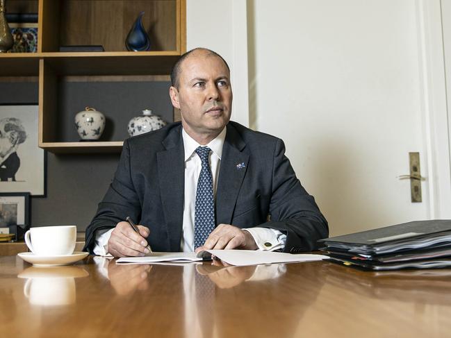 CANBERRA, AUSTRALIA-NCA NewsWire Photos. 02 OCTOBER 2020: The Australian Federal Treasurer Josh Frydenberg in his office ahead of next weeks budget.Picture: NCA NewsWire / Gary Ramage