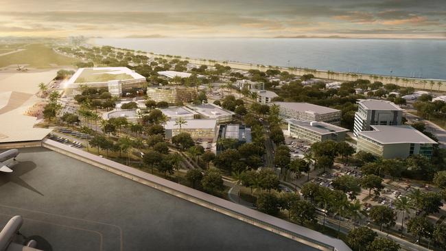 Artists impressions of the Gold Coast Airport redevelopment, including the Rydges Airport Hotel. Photo: Supplied