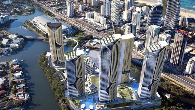 Artist impression of The Star Gold Coast's masterplan. Image: Supplied