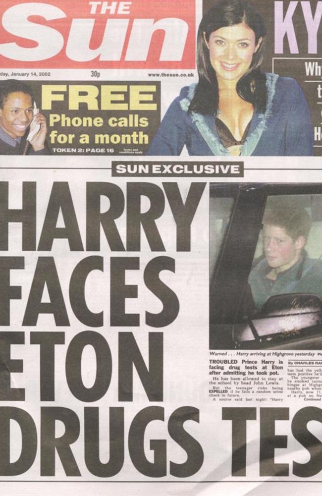 The Sun front page in 2002.