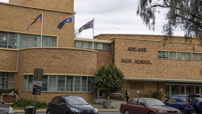 Adelaide High School, on West Terrace. Picture: Kelly Barnes