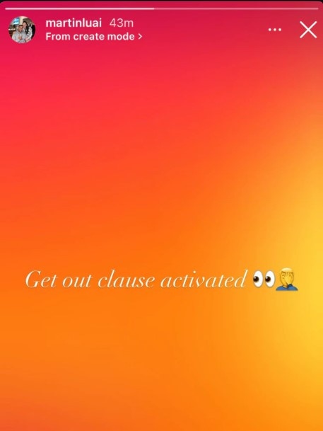 Martin Luai's social media post following the Tigers' heavy loss to the Storm.