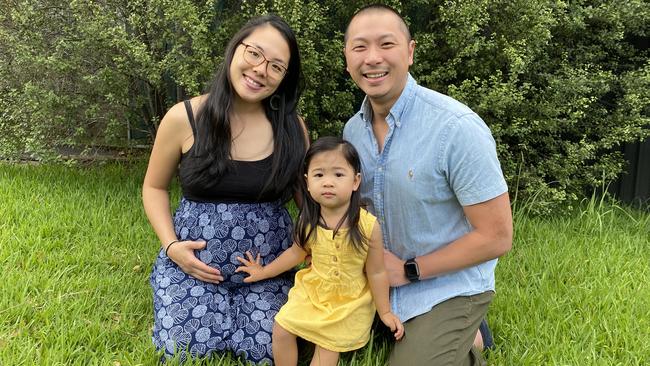 Jeremy Cheng with wife Judy Chiou and their child Charlotte.