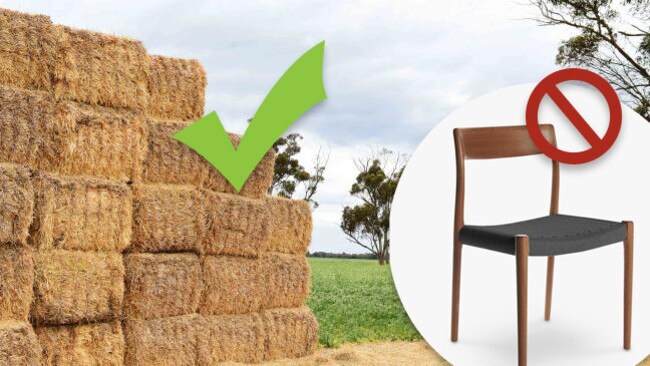 Nine out of ten chiropractors agree that using hay bales instead of chairs is a lot cheaper.